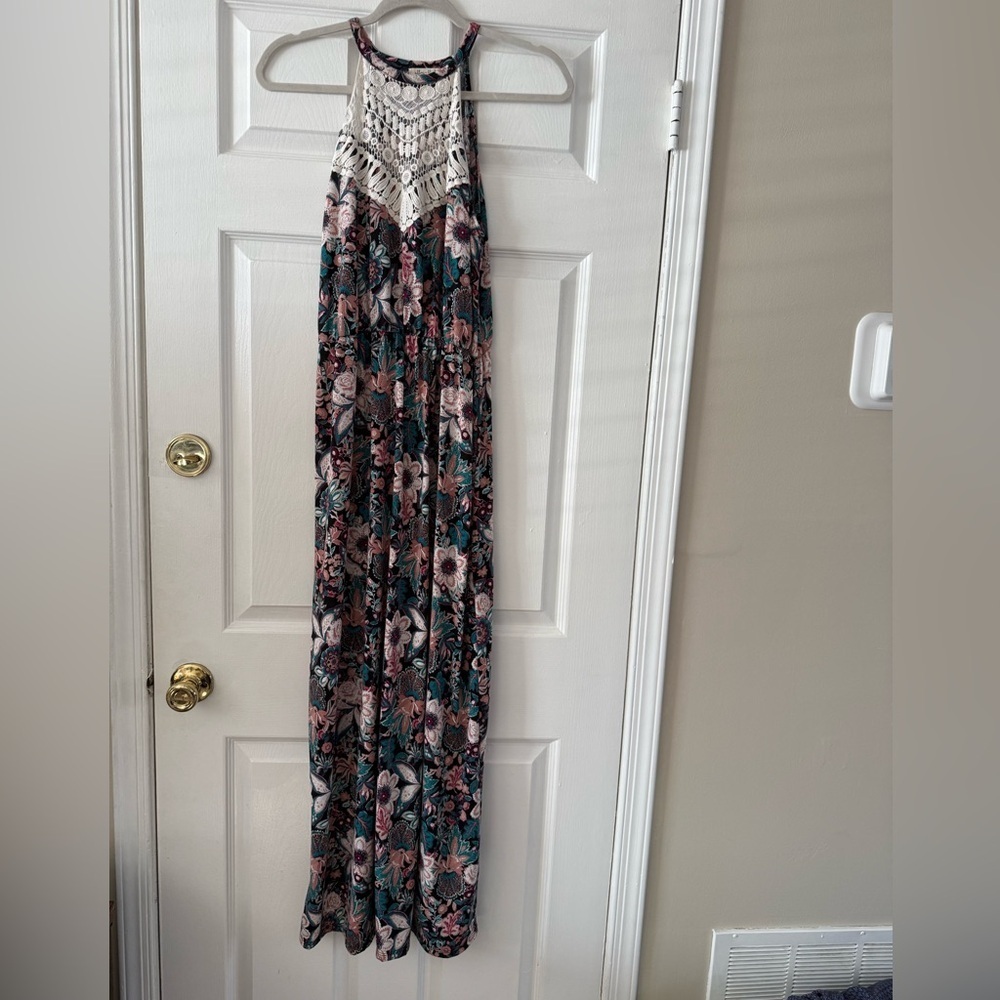 Ultra Flirt Multicolor Crochet Dress